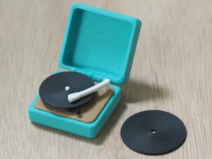 1:12 Scale Record Player with Print in Place Hinge