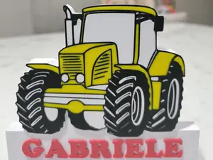 Customizable birthday table tractor