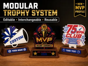 Modular Custom Trophy System | Editable Awards