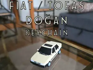 Fiat / Tofas Doğan Keychain (working wheels)