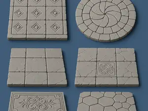 Modular Dungeon Floor Tiles Terrain Set