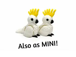 Chibby cockatoo  - also as MINI & eyes in glass!