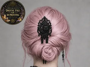 Goth Sun Moon Hairpin Fork