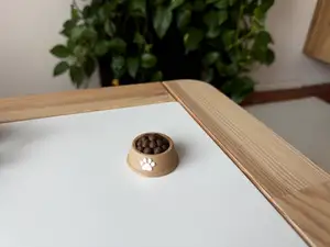 Dog bowl with food