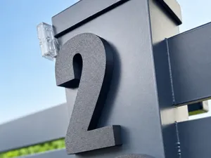 Moderne Hausnummern – 0 bis 9