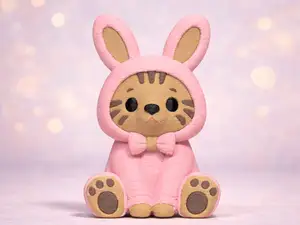 Whiskers in Bunny Suit- Cozy Cat Collection