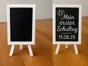 Tafel Schulanfang Deko Mini Staffelei Schild 3D