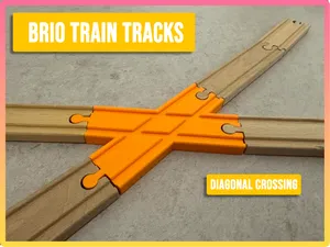 Diagonal Crossing compatible with Brio, Ikea, Hape
