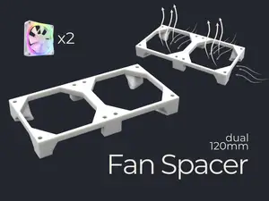 Bottom Fan Spacer for PC Case (Dual 120mm)