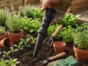 Garden Dibber & Seeder Tool