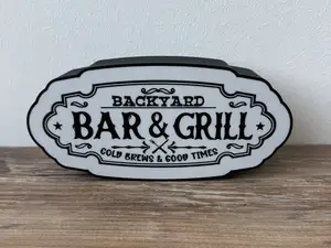 BBQ Bar Grill lightbox LED
