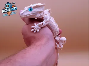 Fully Articulated Print in Place Crested Gecko
