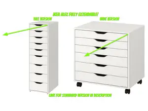 Ikea Alex 116x36&66x66 full extension small drawer