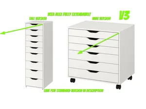 Ikea Alex 116x36&66x66 full extension small drawer