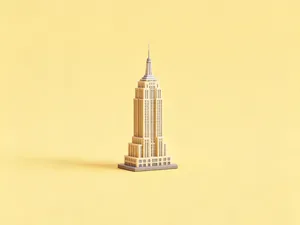 帝国大厦-世界地标性建筑模型旅游景点-微缩模型儿童过家家涂色玩具