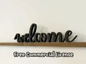 Table top welcome sign (Free commercial license)