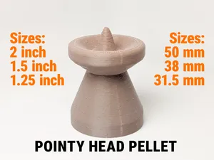 Potato cannon POINTY diabolo - 3 sizes