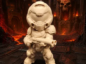 Doom Slayer Chibi style figure