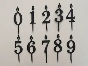 Numbers For Birthday with flame