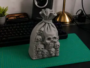 Skull Treasure Bag | Dark Fantasy Decorative 