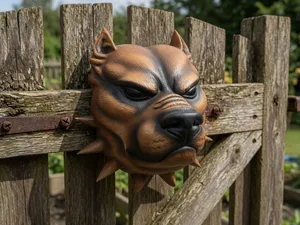 Pitbull Head Wall & Gate Decor –  Pitbull Maske