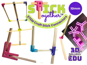 Stick Together STEM Craft Stick Connectors 10mm