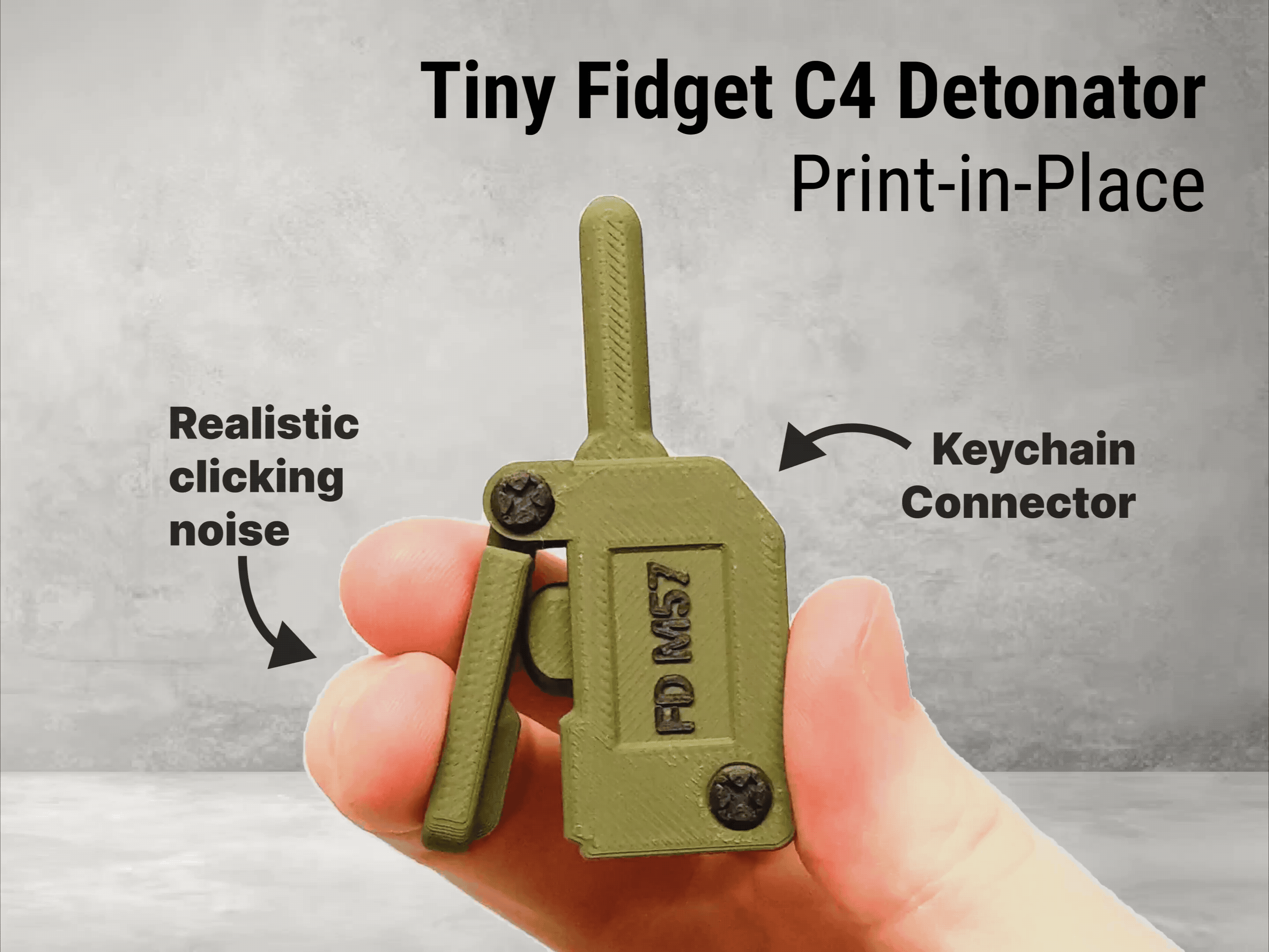 Tiny Fidget C4 Detonator with Clicking Sound