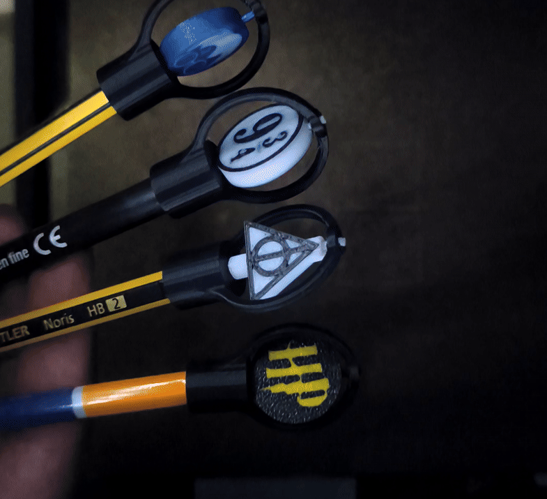 Harry Potter spinning pen toppers