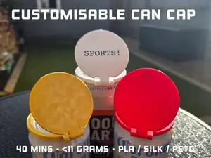 Can Cap / Lid for bug free beer - Customisable 11g