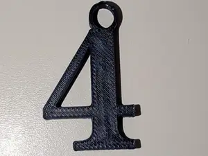Number 4 keychain