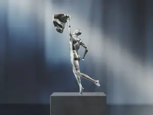 Climber Sculpture   Escultura hombre Escalando