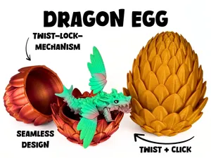 Dragon Egg - Seamless + Twist-Click