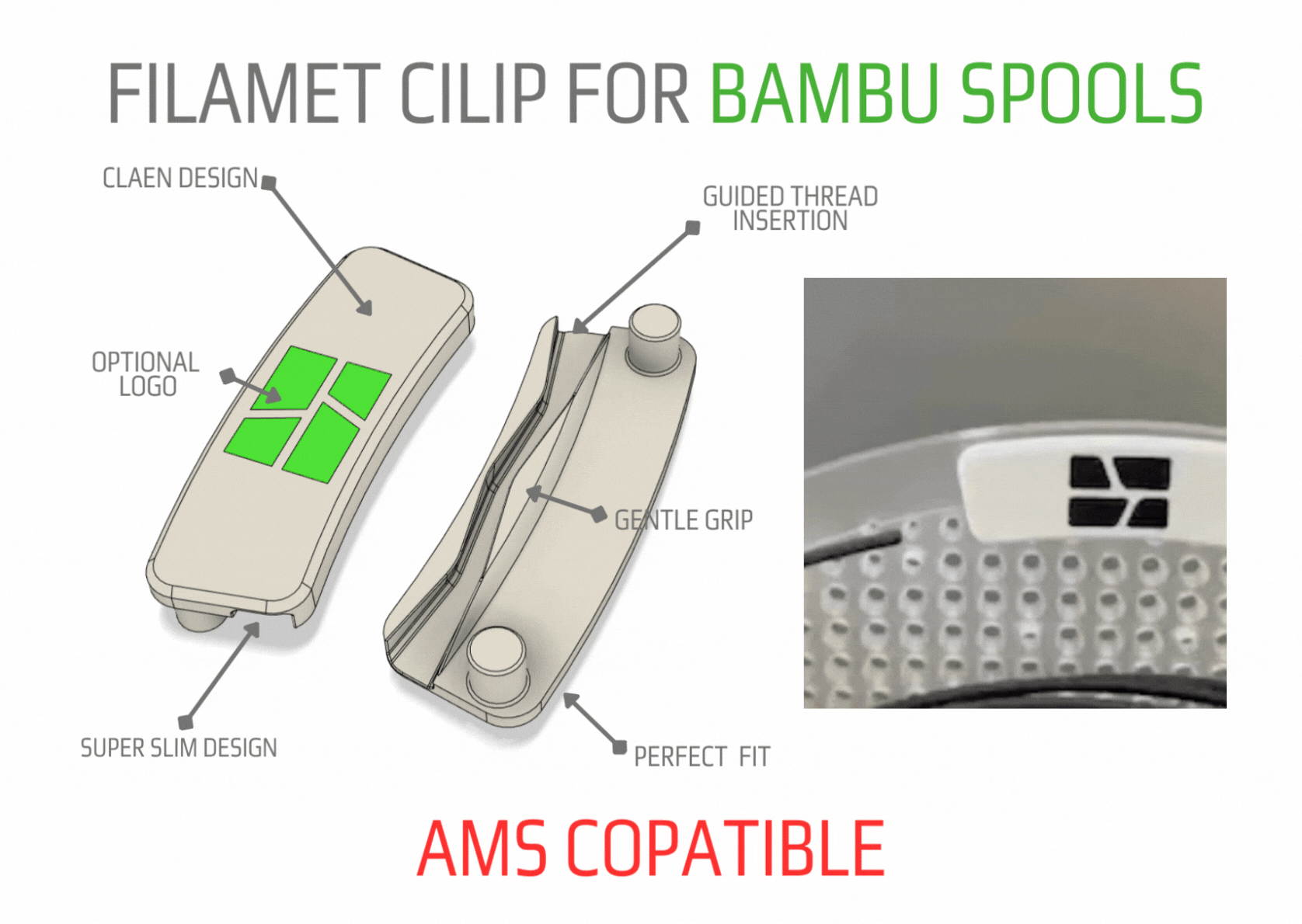 Filament Clip for Bambu spools