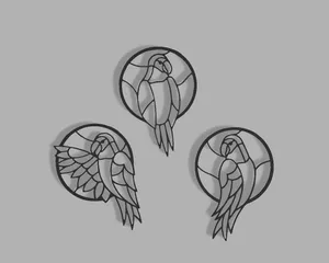 Parrots 2D Wall art