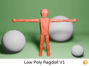 (Don't Print Realy Bad) Low poly ragdoll V1