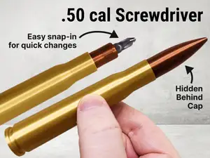 .50 cal Bullet Screwdriver | Easy snap-in bits