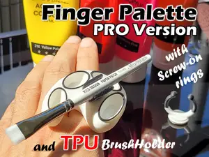 Finger Palette with TPU Brush Holder – PRO Edition