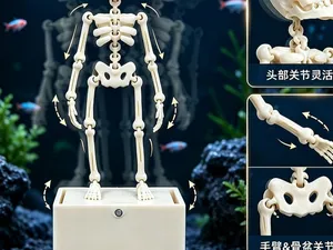 跳舞骨架鱼缸打氧摆件