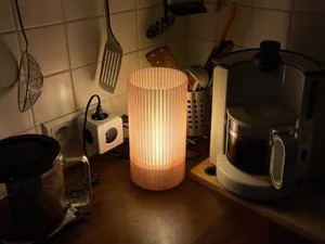 Decorative Ribbed Lampshade – Modern Light Cover