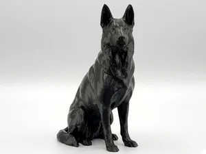 Modern german shepard sculpture