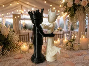 Couple de Mariés Roi et Reine échec