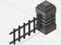 1:12 scale graveyard fence diorama display