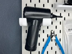 Electric air duster holder for IKEA Skadis