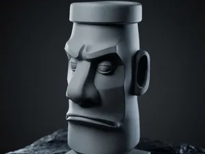 ANGRY MOAI: The Grumpy Desk Buddy You Need!