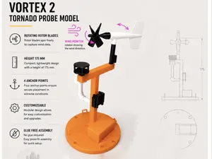 VORTEX 2 Probe Model \ working wind monitor