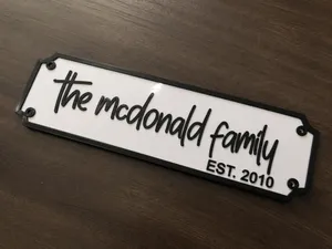 Street Sign Style Personalised Family Name Plaque