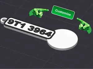 Number Plate Keychain - Cart Coin