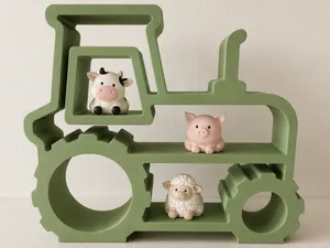 Cute Tractor Shelf | Farmhouse Decor Storage