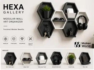 HEXA Gallery — Modular Wall Art Organizer