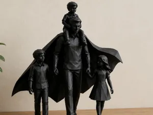 The Everyday Hero – Low Poly Fathers Day Sculpture